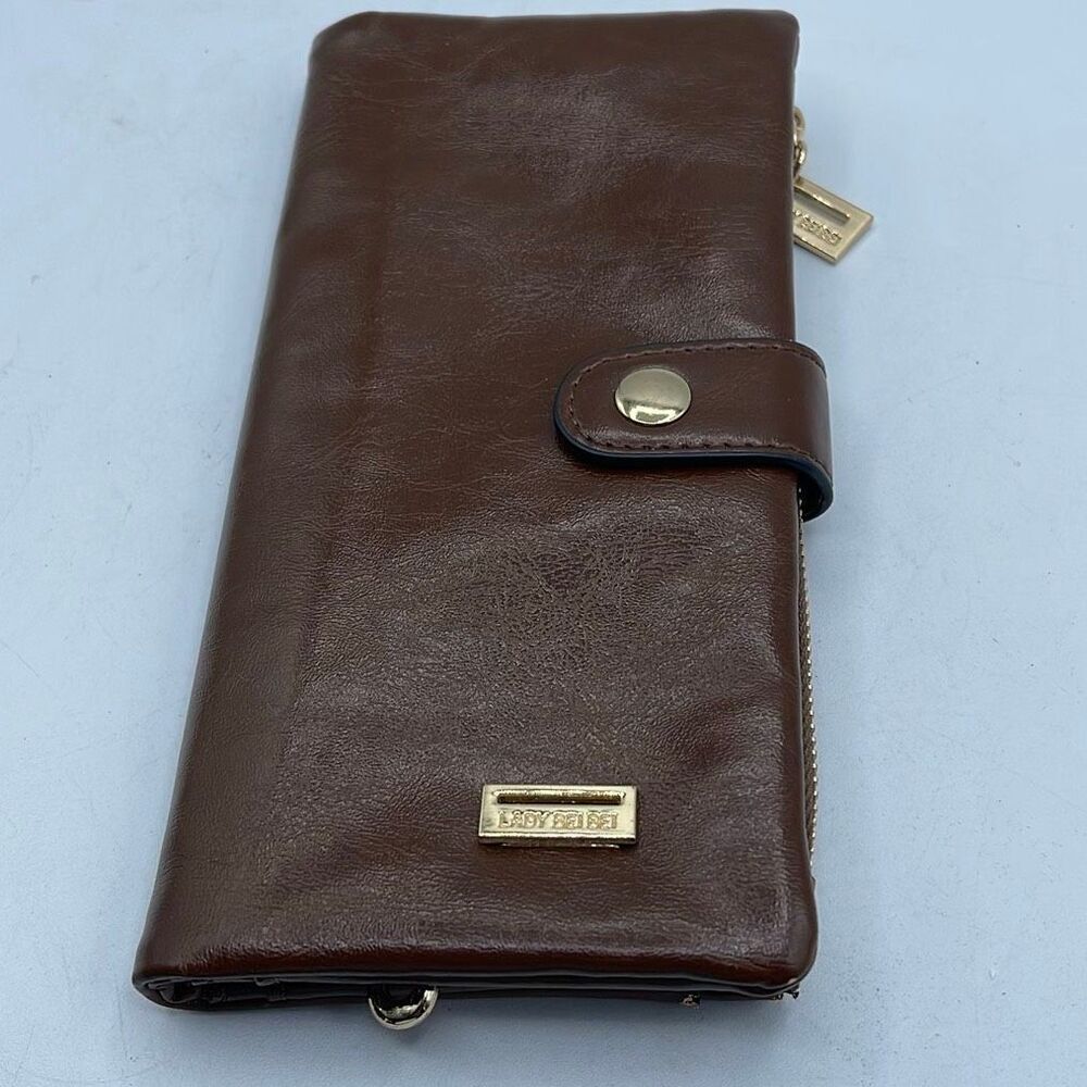 Lady Bei Bei PU Leather brown wallet clutch